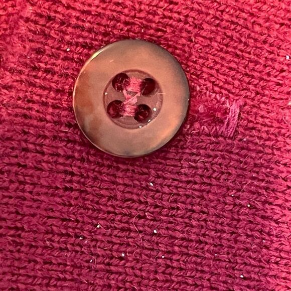 Vintage 70s Donegal Pointed Collared Sweater Burgundy Cream Knit Pattern L - Picture 6 of 6